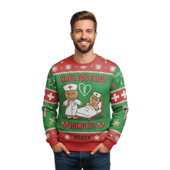 Funny Nurse Christmas Sweater Have You Tried Icing It Cute Medical Holiday Pullover