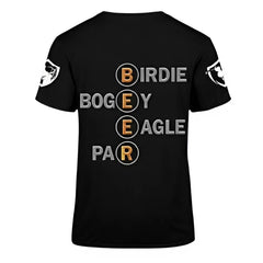 Personalized Golf Shirt Golf And Beer Graphic Funny Beer Theme Custom Name Christmas Golf Gift