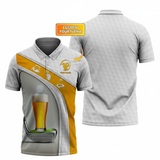 Personalized Golf Polo Shirt – Golf and Beer, Funny Drinking Golfer Gift, Custom Name