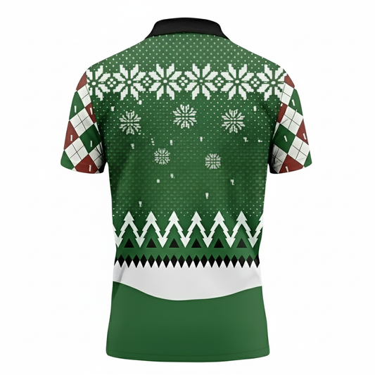 Mens Golf Polo Shirt Santa Funny Stop Looking At My Putt Tee for Men