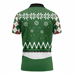 Mens Golf Polo Shirt Santa Funny Stop Looking At My Putt Tee for Men