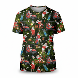 Unisex Christmas Golf T-Shirt – Funny Santa Golf Pattern
