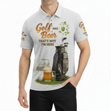 Personalized Golf Polo Shirt – Golf and Beer, That’s Why I’m Here, Custom Name