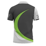 Personalized Men's Golf Polo Shirt – Unique Golf Ball Scenic Design, Custom Name