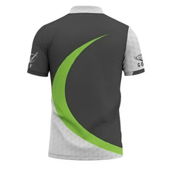 Personalized Mens Golf Polo Shirt Unique Golf Ball Scenic Design Gift for Dad Custom Name