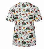 Unisex Christmas Golf T-Shirt – Santa Golf Cart Pattern Bright