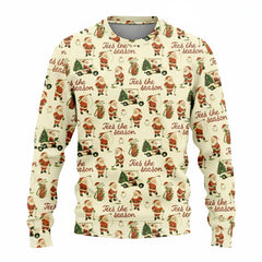 Christmas Golf Sweatshirt Santa Playing Golf Funny Holiday Sweater Tees the Season for Men