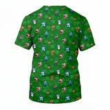 Unisex Christmas Golf T-Shirt - Character Pattern Funny Holiday