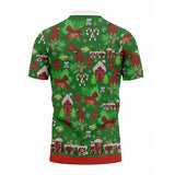 Unisex Christmas Polo Shirt – Tacky Gingerbread Print Funny, Gift For Golf Lovers