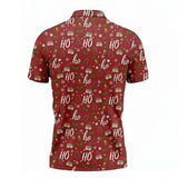 Unisex Christmas Polo Shirt – Ho Ho Ho Pattern Funny, Gift For Golf Lovers