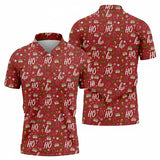 Unisex Christmas Polo Shirt – Ho Ho Ho Pattern Funny, Gift For Golf Lovers