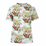 Unisex Christmas T-Shirt - Santa Surfing Flamingo Print, Gift For Golf Lovers