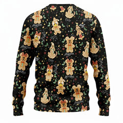 Cute Gingerbread Christmas Golf Sweatshirt – Classic Cartoon Holiday Pullover