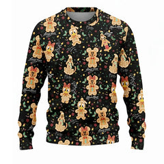 Cute Gingerbread Christmas Golf Sweatshirt – Classic Cartoon Holiday Pullover