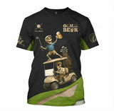 Personalized Men's Golf T-Shirt – My Drinking Team Has A Golf Problem, Funny Skeleton Beer, Custom Name