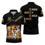 Personalized Men's Golf Polo Shirt – Birdie Bogey Eagle Par, Custom Name