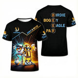 Personalized Men's Golf T-Shirt – Birdie Bogey Egle Par, Funny Golf & Beer, Custom Name