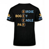 Personalized Men's Golf T-Shirt – Birdie Bogey Egle Par, Funny Golf & Beer, Custom Name