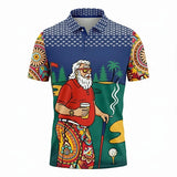 Unisex Golf Polo Shirt – Grip Rip It Sip It Psychedelic Hippie Santa