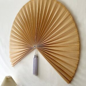 Bamboo Wall Fan Decor Natural Color Artisan Bamboo Fan Chumdecor2