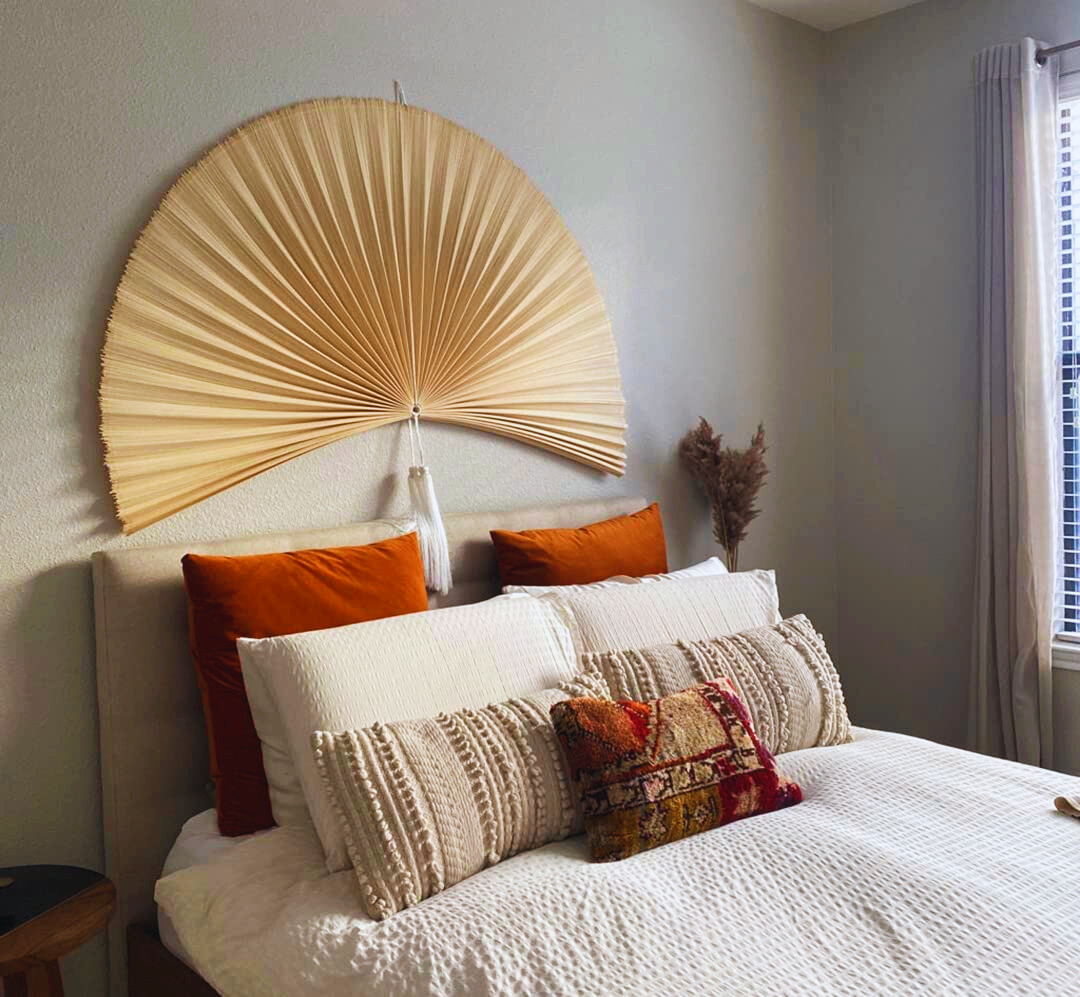 Fan wall decor Brings a Unique Boho or Eastern Aesthetic