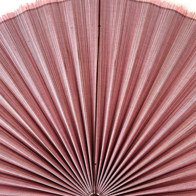 Chumdecor Bamboo Decorative Fans Pink Color Handcrafted Bamboo Fans Boho Bamboo Wall Decor3